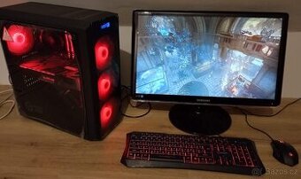 Herní PC s Ryzen 3600, RX 5700 XT a 24" 1080p monitorem