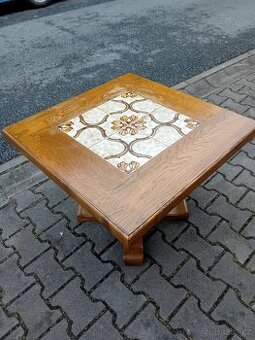 konferenční stůl, dub rustik, kachle