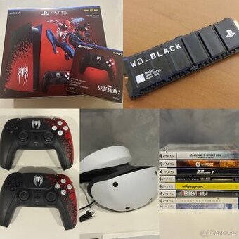 Playstation5/PS5+ovladač Spiderman+PSVR2+WD Black SN850P 2TB