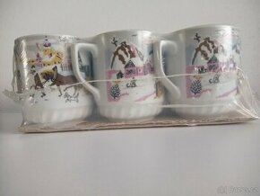 Retro hrnky Epiag, zimní motiv