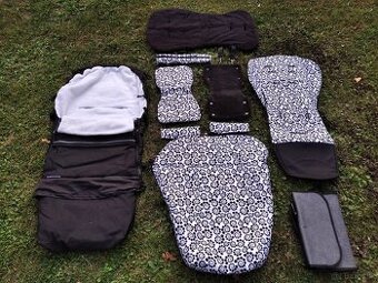 velká sada na kočárek černobílá