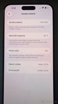 iPhone 15 Pro Max 256GB modrý titán