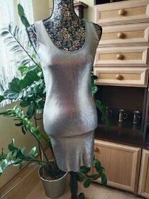 Nádherné luxusní stříbrné šaty Zara