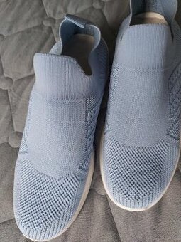 Dámské prodyšné pletené boty, slip on boty vel.40 světlemodr