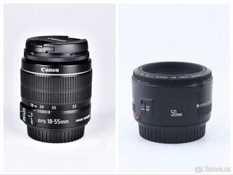 Canon EF-S 18-55 mm IS II + Canon EF 50 mm f/1,8 II