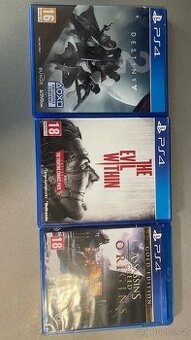 PS4 hry- Evil Within, Destiny 2, ASSASSIN'S CREED ORIGINS