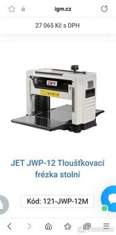 JET JWP-12 Tloušťkovací frézka stolní