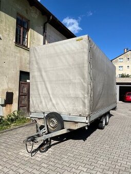 Humbaur HT 254118, plachtový přívěs, tandem, 3T