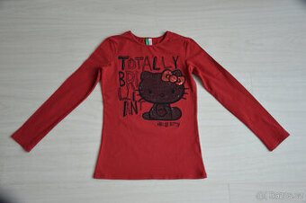 Triko s dlouhým rukávem Hello Kitty - vel. 140