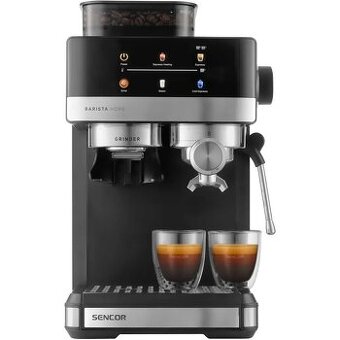 Kávovar, Pákové espresso, 20 barů, kovový mlýnek,Hot&Cold