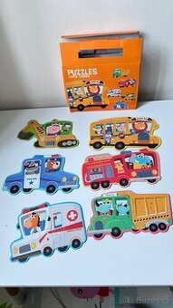 Velké dílky puzzle 6v1.Doprava