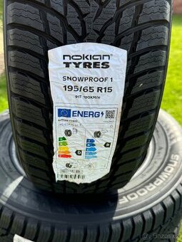 4x nové zimní Nokian Snowproof 1 195/65 R15 91T