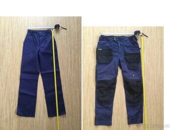 NOVÉ prac. kalhoty v. 42 a pánské modráky zn. ČERVA v. 48
