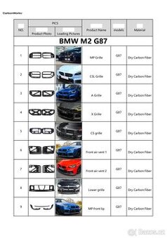 Karbonové díly pro BMW G87 M2