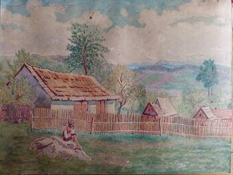 prodám obraz akvarel