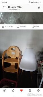 Detska stolicka a kavarenske zidle