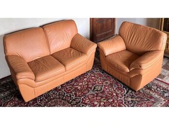 Kožená sedací souprava 2+1, 3202