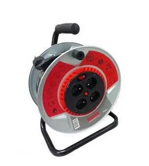 Prodlužovací kabel 50m,3×2.5mm Kovový Buben