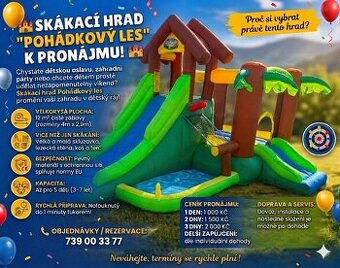 🏰 Skákací hrad „Pohádkový les“ k pronájmu 🏰