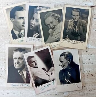 Autogramy herců první republiky, krásný stav