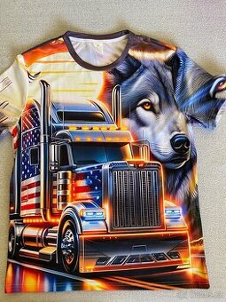 Trička XXL s motivem US trucků + mikina