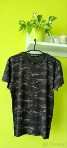 Béžovo černé pánské tričko - 1