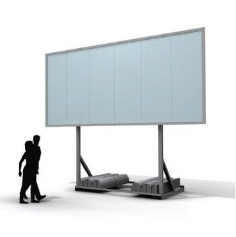 Reklamní oboustranný mobilní billboard 504x238cm