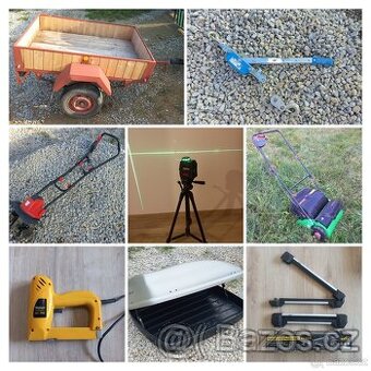 Bruska na sádrokarton, vibrátor do betonu, kultivátor