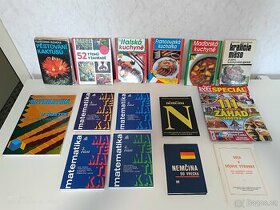 Knížky, Němčina, kuchařky, pěstování kaktusů, Matematika