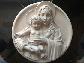 Nástěnná plastika Madony s Ježíškem - 1
