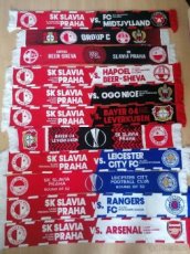 Koupím šály z evropských pohárů Slavia, Sparta, Plzeň..