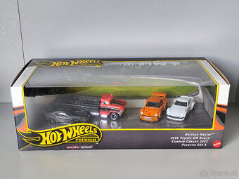 Hot Wheels diorama - 4x model - Porsche,Datsun,Toyota