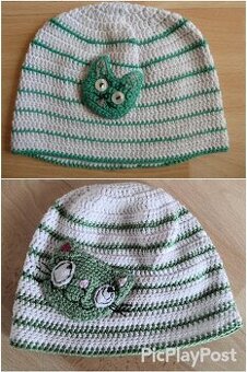 Háčkovaná čepice & čepička 86/92 &104/110 handmade
