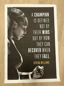 Tennis motivační plátno, obraz, canvas Serena Williams