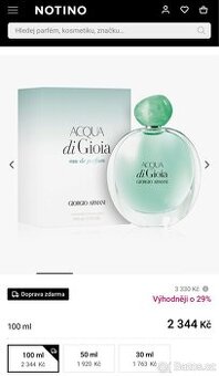 Parfém Acqua di Gioia Giorgio Armani eau de parfum 100ml