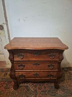 Šuplíková dubová barokní komoda - břichatka