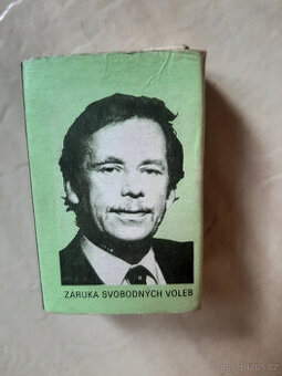 Krabička zápalek s Václavem Havlem