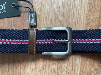 Nový pánský pružný opasek Bandi-S/M, modrý se světlými pruhy