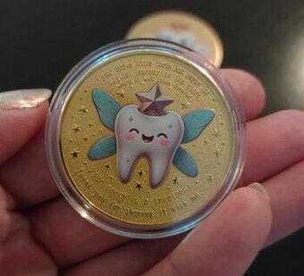 Prodám krásnou kovovou minci - suvenýr pro děti.