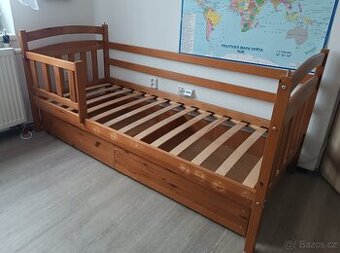 Postel s úložným prostorem na matraci 185x80 cm