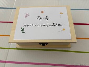 Dřevěná krabička - rady novomanželům