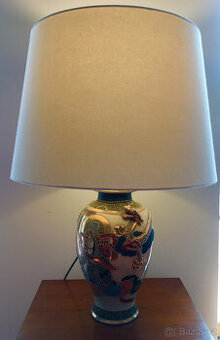 Velká lampa s japonskou vázou Satsuma