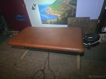 Elektrické Masážní lehátko hnědé 1 motor