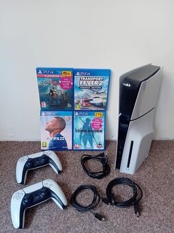 PS5 Slim Disc Edition + 2 Ovladače + 4 Hry | God of War, FIF