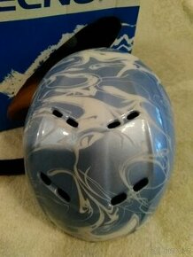 Lyžařská helma Missy Tecno modro bílé cákance