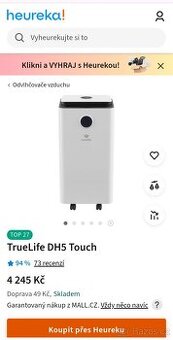 Odvlhčovač a čistička vzduchu Truelife DH5 Touch