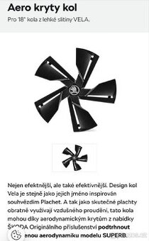 Aero Vel kryty kol 18" Škoda Superb