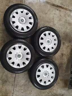 Zimní kompletní kola 5x112 r15 pneu 195/65 r15