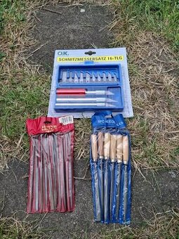 2x sada jehlových pilníků+sada jemné nožíky