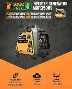 MXR3500S invertorová elektrocentrála dual palivo